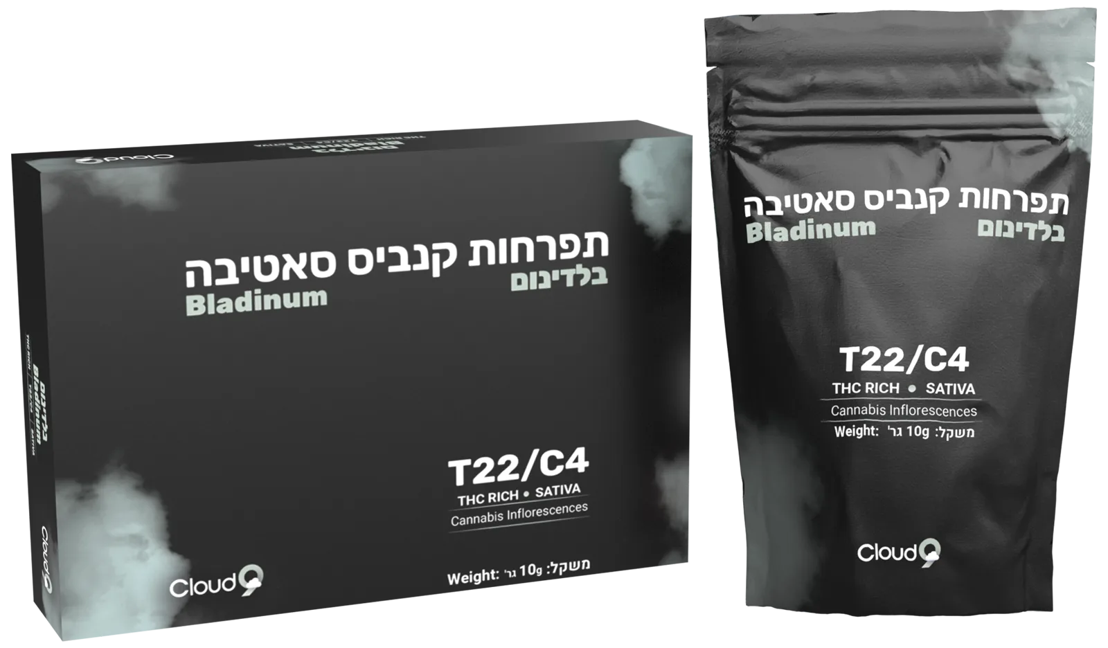 קופסת בלדינום ושקית המיילר עומדות זו לצד זו